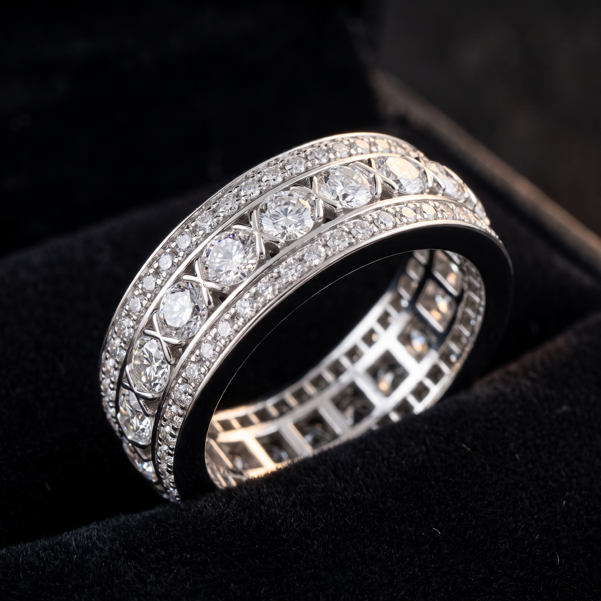 Imperial Eternity band in white gold — design visualization