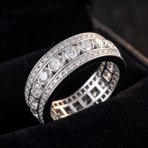 Imperial Eternity band in white gold — design visualization