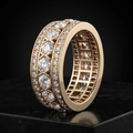 Imperial Eternity band in yellow gold — design visualization